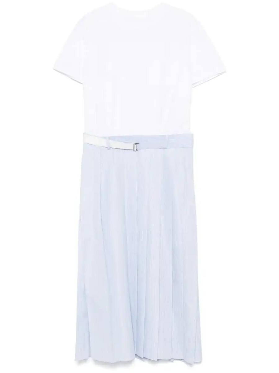 pleated midi dress