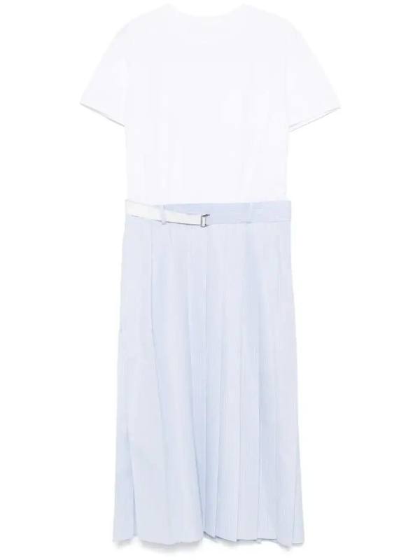 pleated midi dress