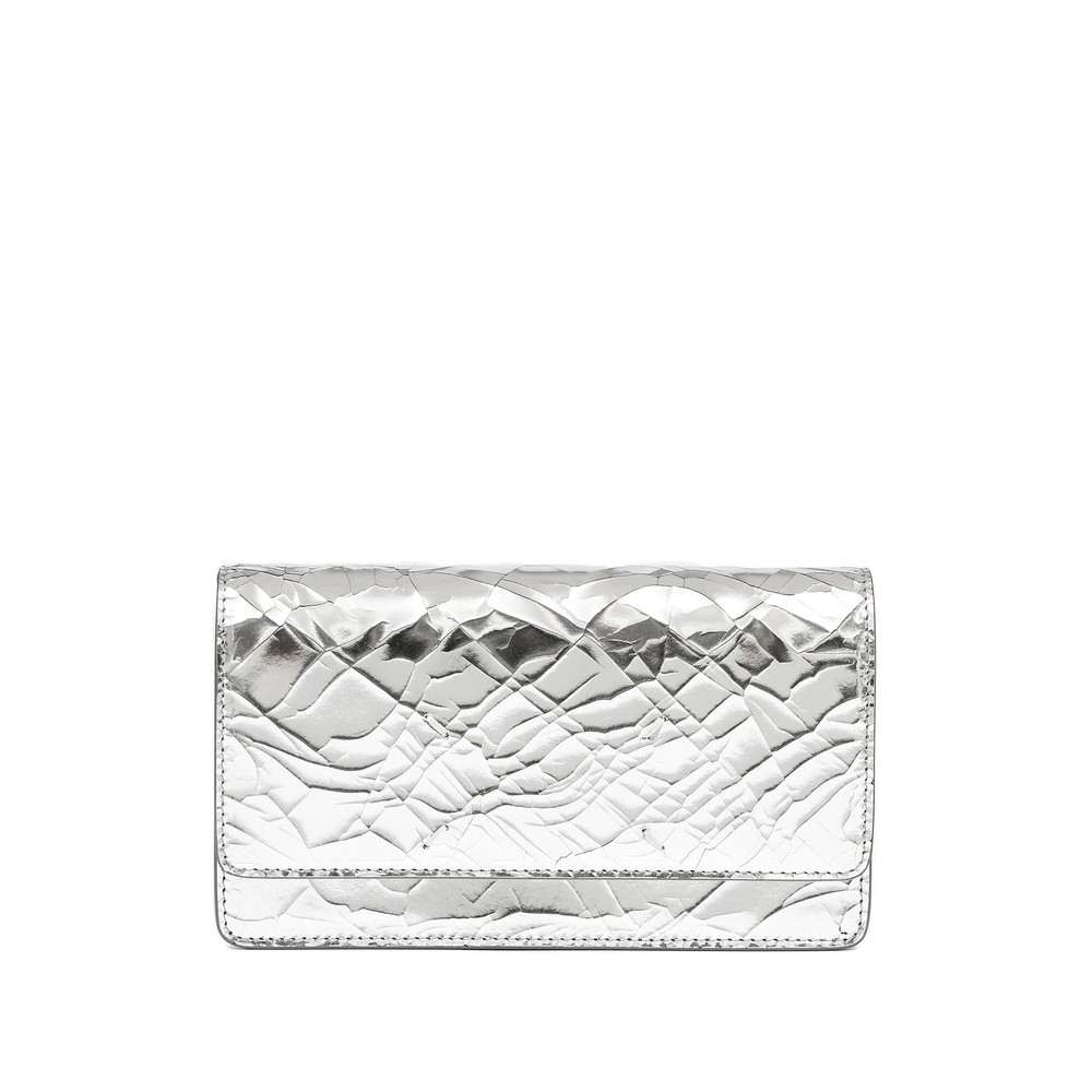 Maison Margiela Chain Cracked-effect Leather Shoulder Bag
