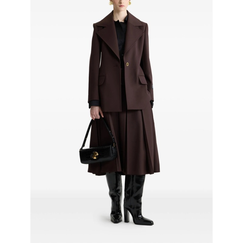 Patou Single-breasted Belted Wool Jacket