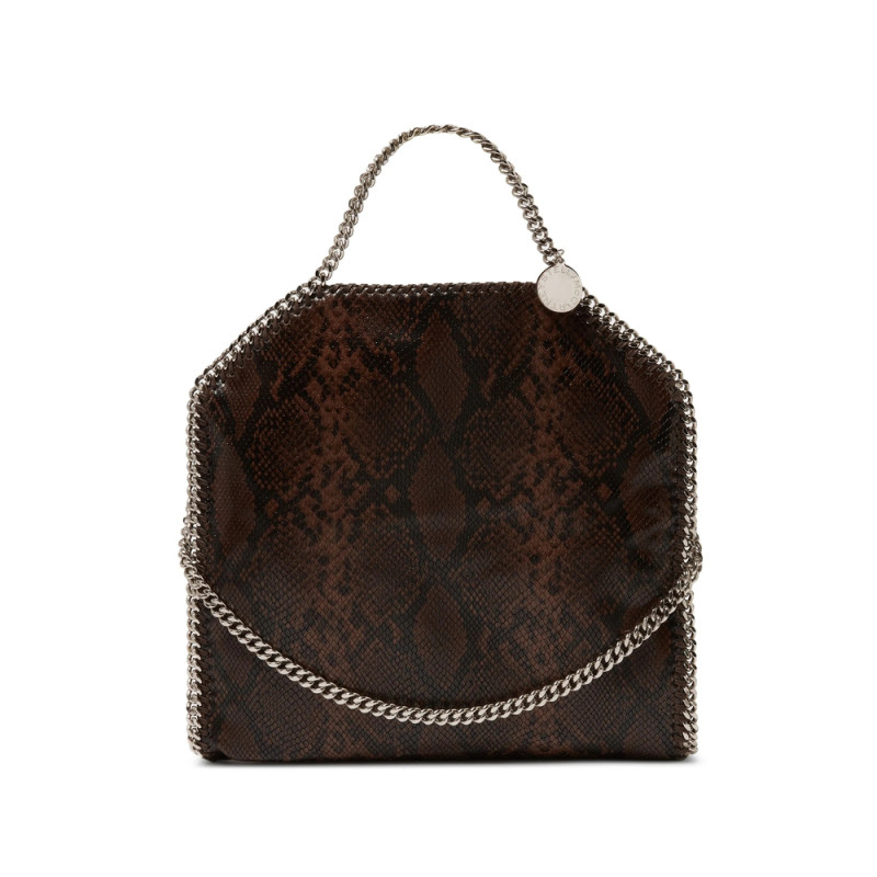 Stella Mccartney Falabella Fold-Over Snakeskin-effect Tote Bag