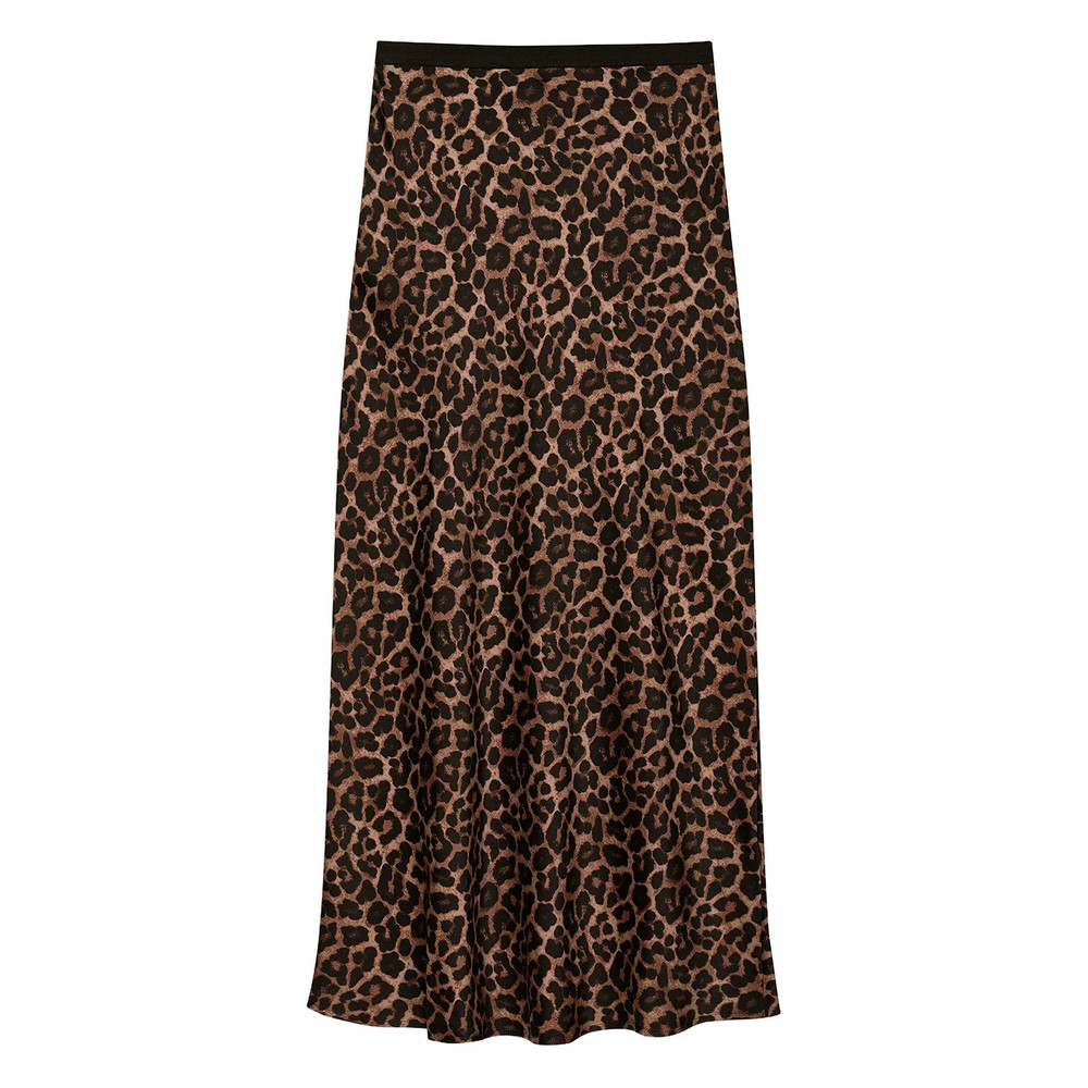Anine Bing Animal-print Silk Skirt