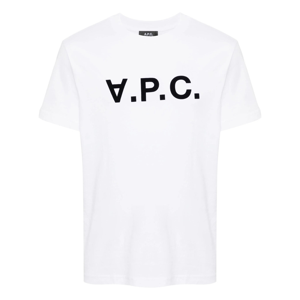 A. p.c. Flocked-logo Cotton T-shirt