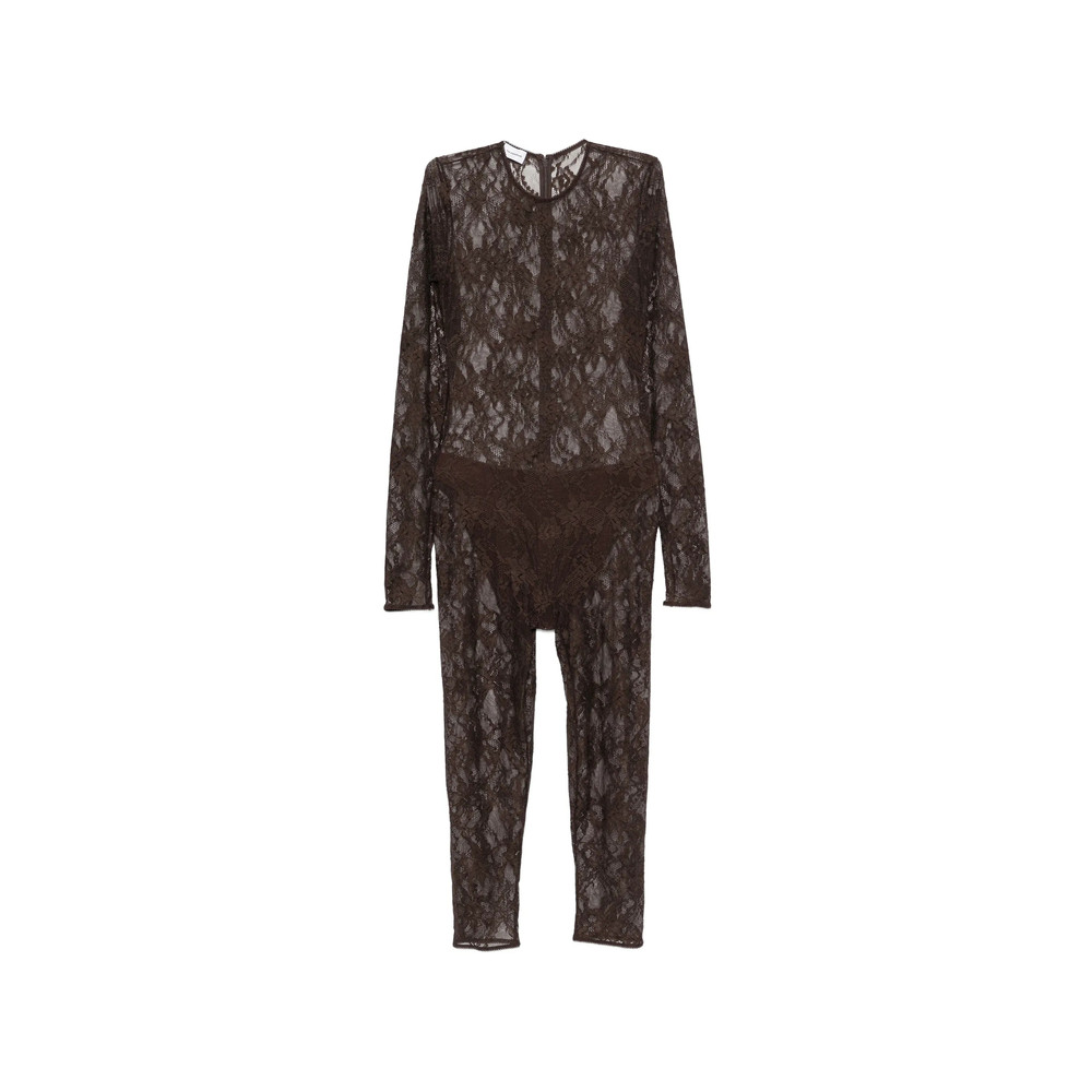 The Andamane Sheila Lace-pattern Long-sleeve Jumpsuit