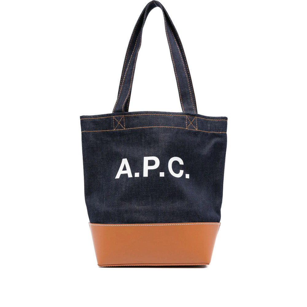 A. p.c. Logo-detail Denim Tote Bag