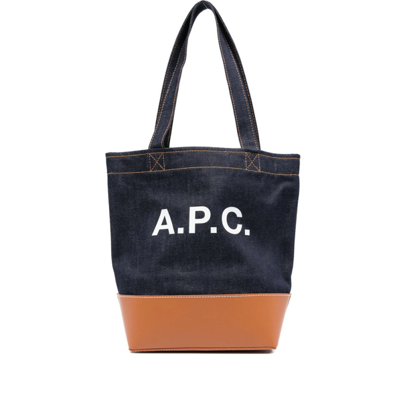 A. p.c. Logo-detail Denim Tote Bag
