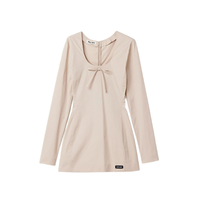 Miu Miu Stretch Poplin Mini-dress