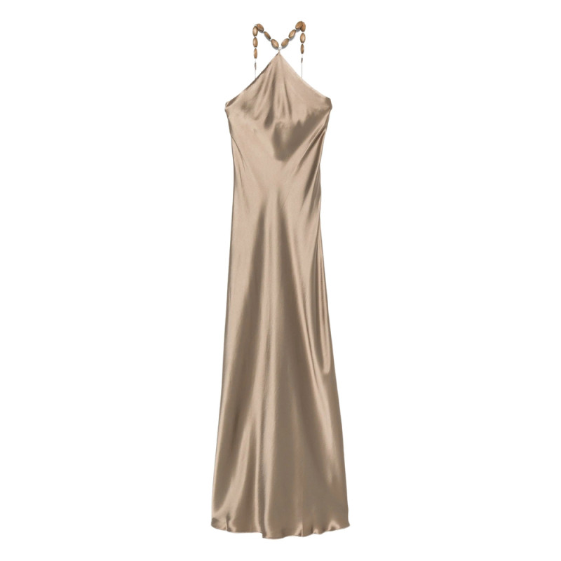 Staud Bead-embellished Slip Maxi Dress