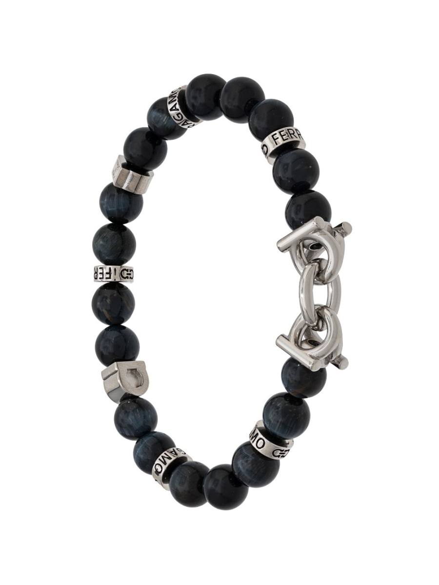 semi-precious stone and Gancini bracelet