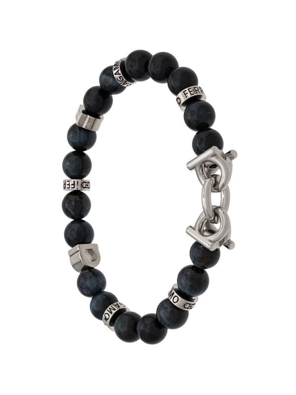 semi-precious stone and Gancini bracelet
