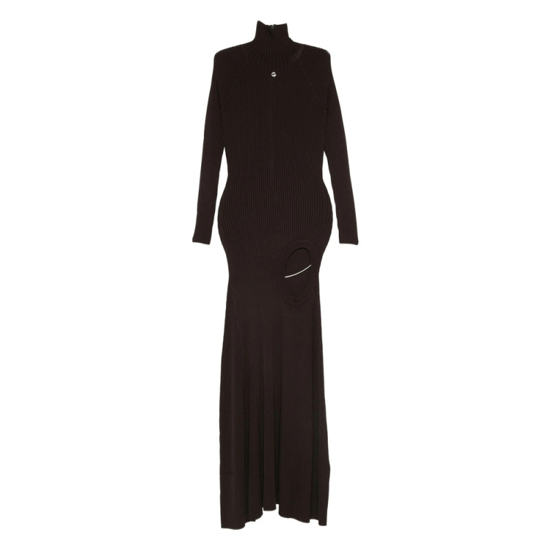 Coperni Ribbed Cut-out Dress