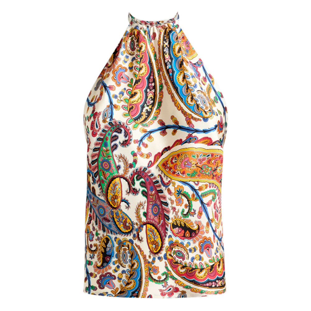 Etro Floral Paisley Halterneck Blouse