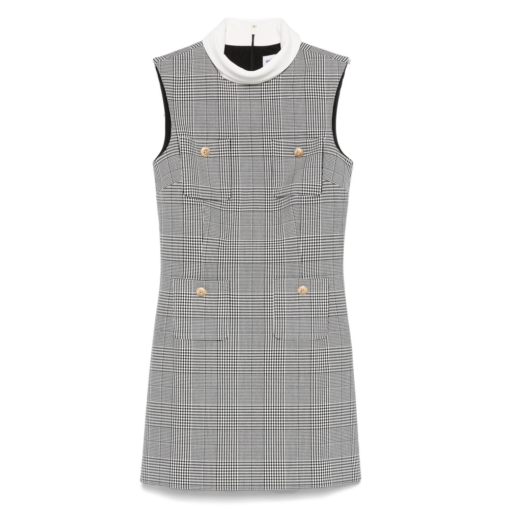 Self Portrait Prince Of Wales-check Mini Dress