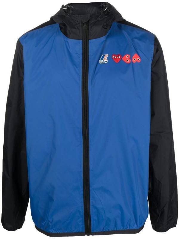 x Kway logo-print hooded jacket
