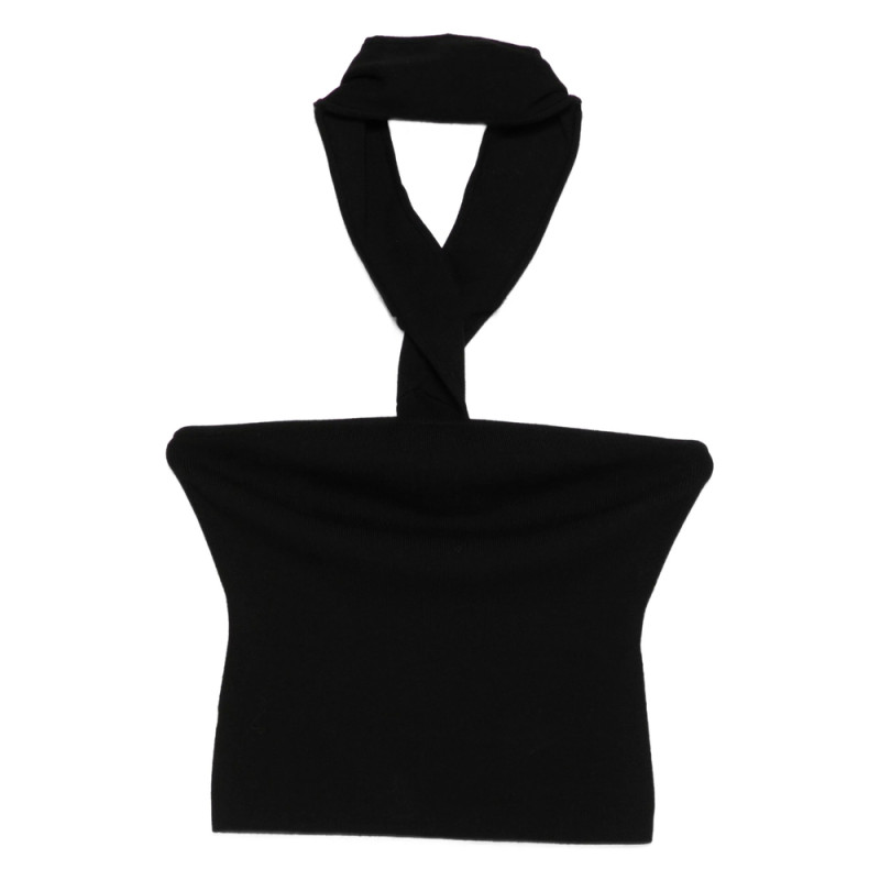 Cult Gaia Halterneck Ribbed Top