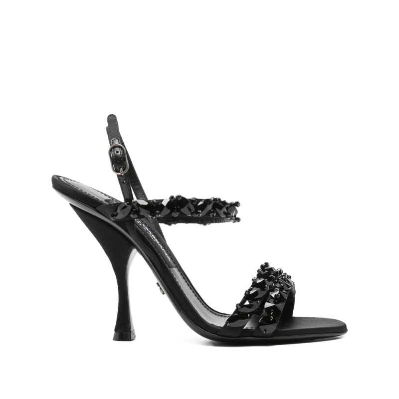 Dolce & Gabbana SANDALS H-HEEL RAYON LEATHER