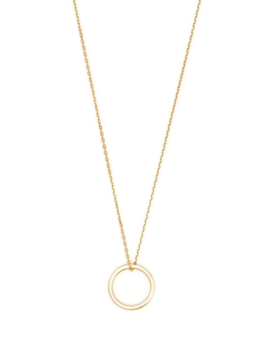 logo-engraved pendant necklace