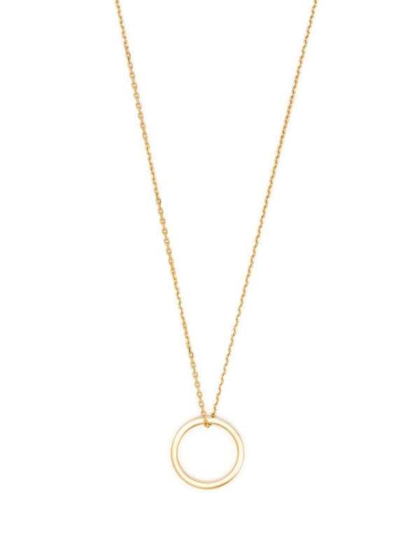 logo-engraved pendant necklace
