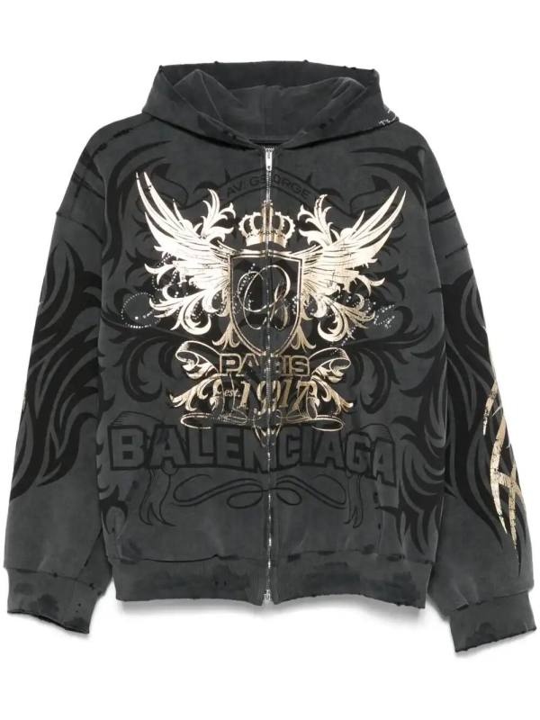 graphic-print hoodie