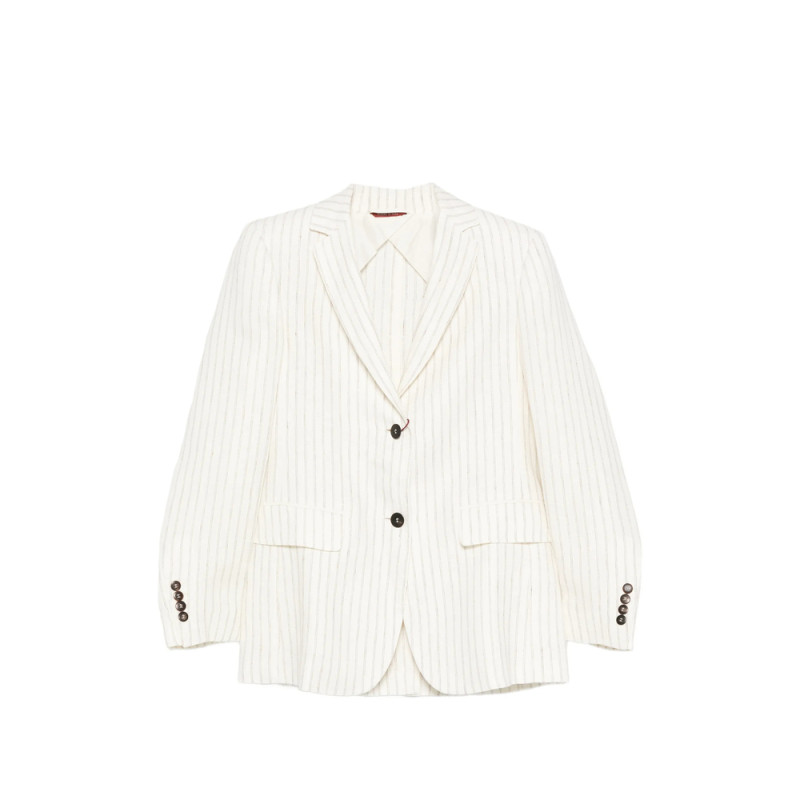 Max Mara Studio Striped Button Jacket