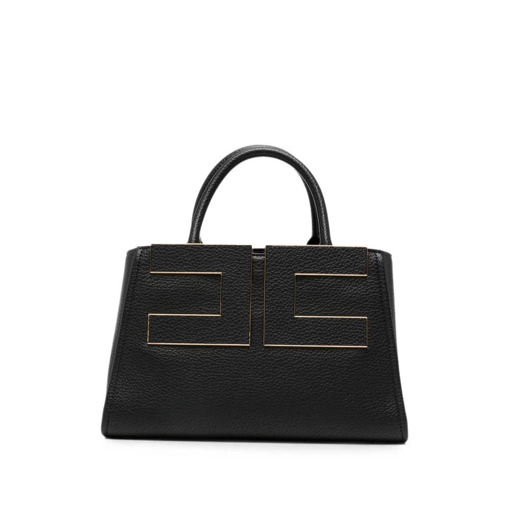 Elisabetta Franchi Logo-plaque Pebbled-effect Tote Bag