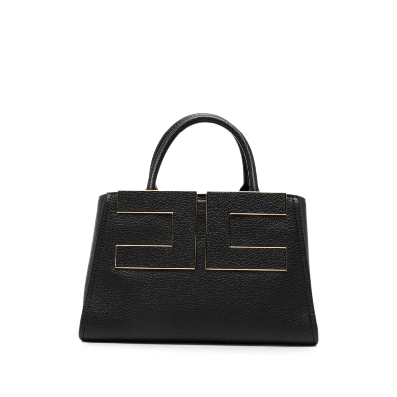 Elisabetta Franchi Logo-plaque Pebbled-effect Tote Bag