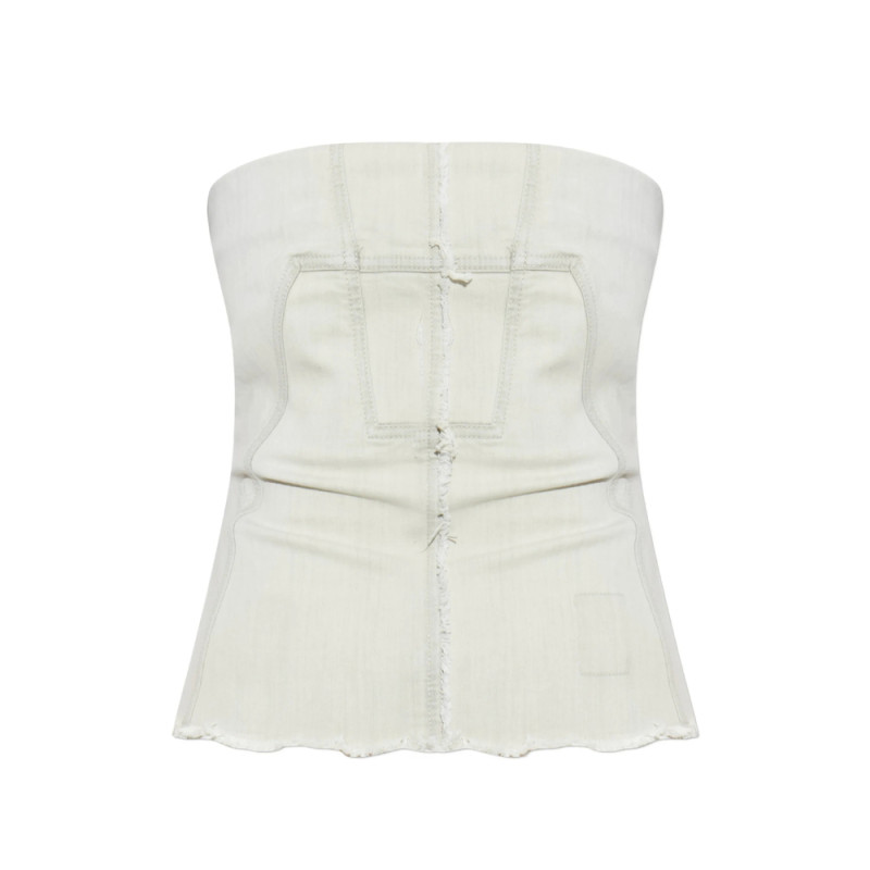 Rick Owens Drkshdw Raw-edge Bandeau Top