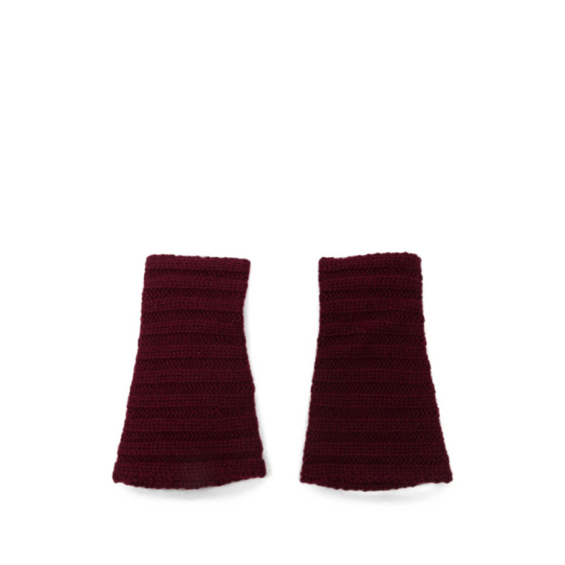 Lisa Yang Ribbed-knit Fingerless Gloves