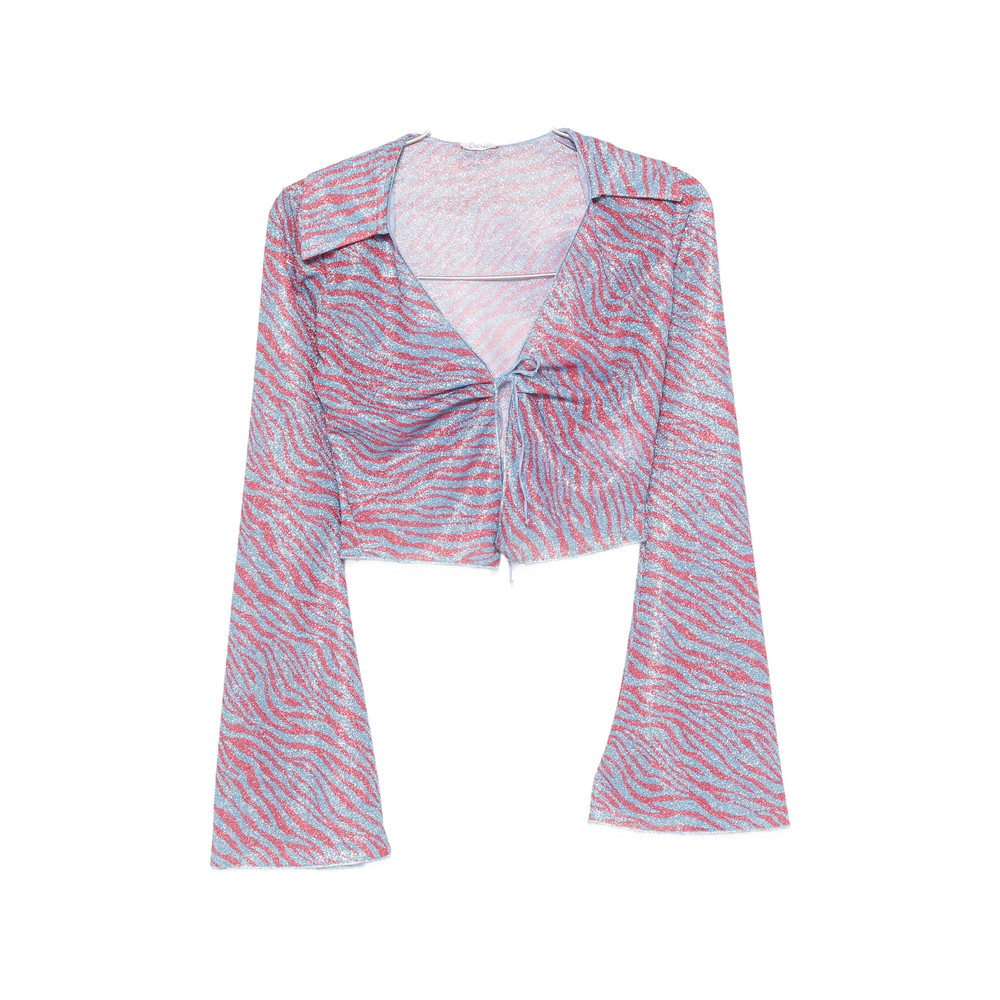 Oséree Animalier Zebra-print Slim-fit Top