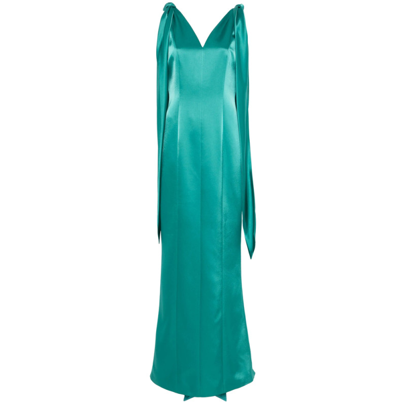 Fely Campo Satin Maxi Dress