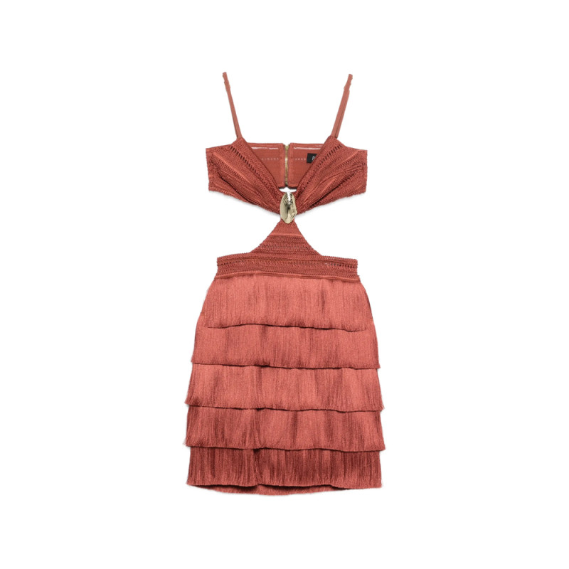 Patbo Cut-out Fringed Mini Dress