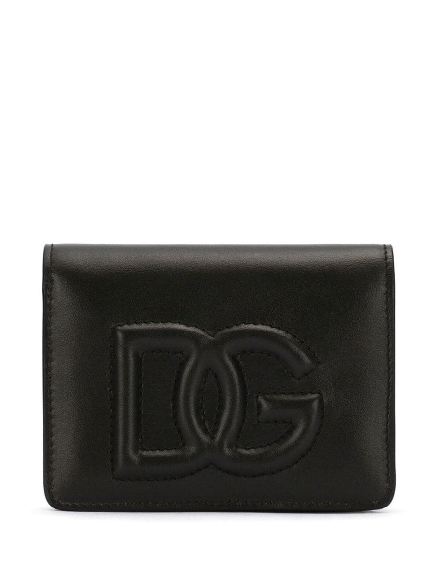DG-logo embossed leather wallet
