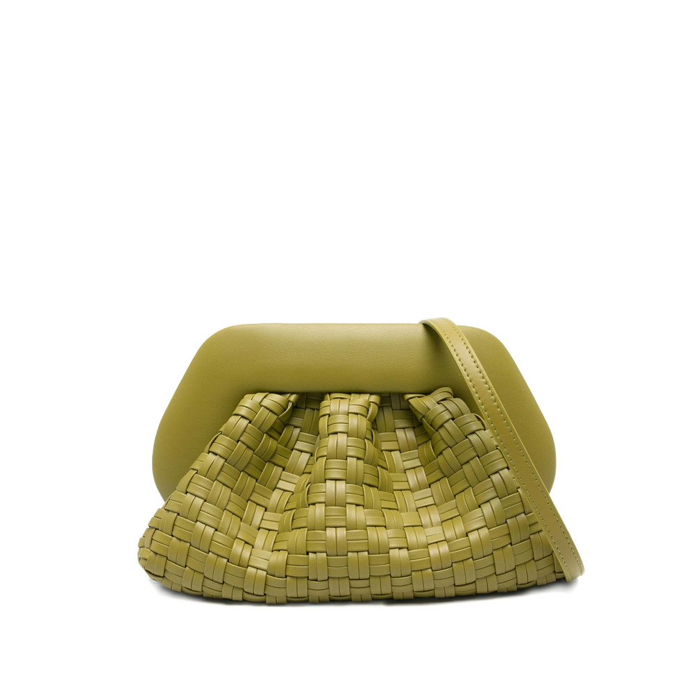 The-moirè Woven Gathered-detail Clutch