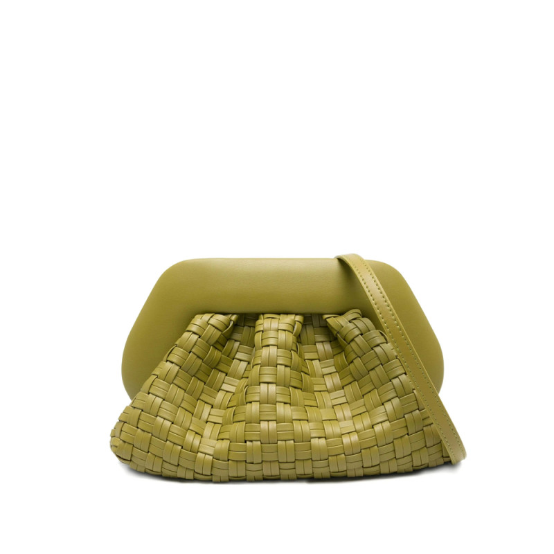 The-moirè Woven Gathered-detail Clutch