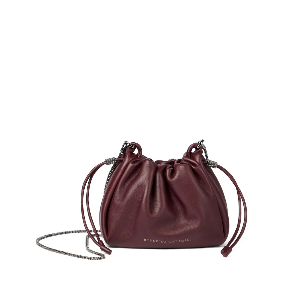Brunello Cucinelli Mellow Mini Drawstring Bucket Bag