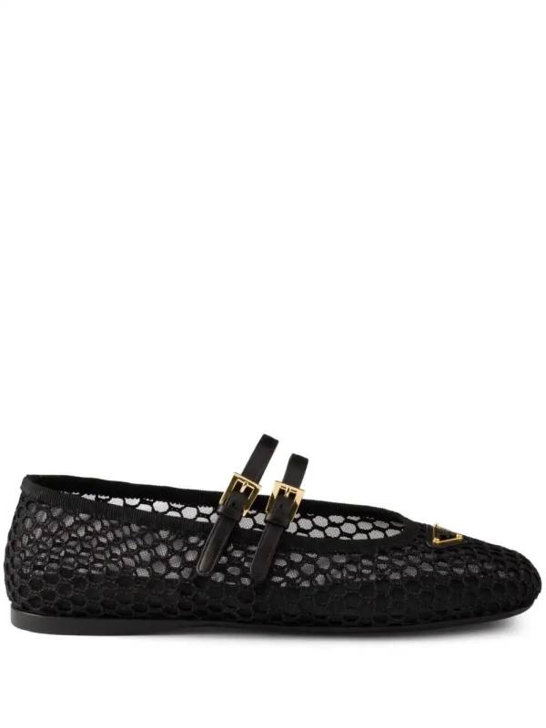 mesh ballerina shoes