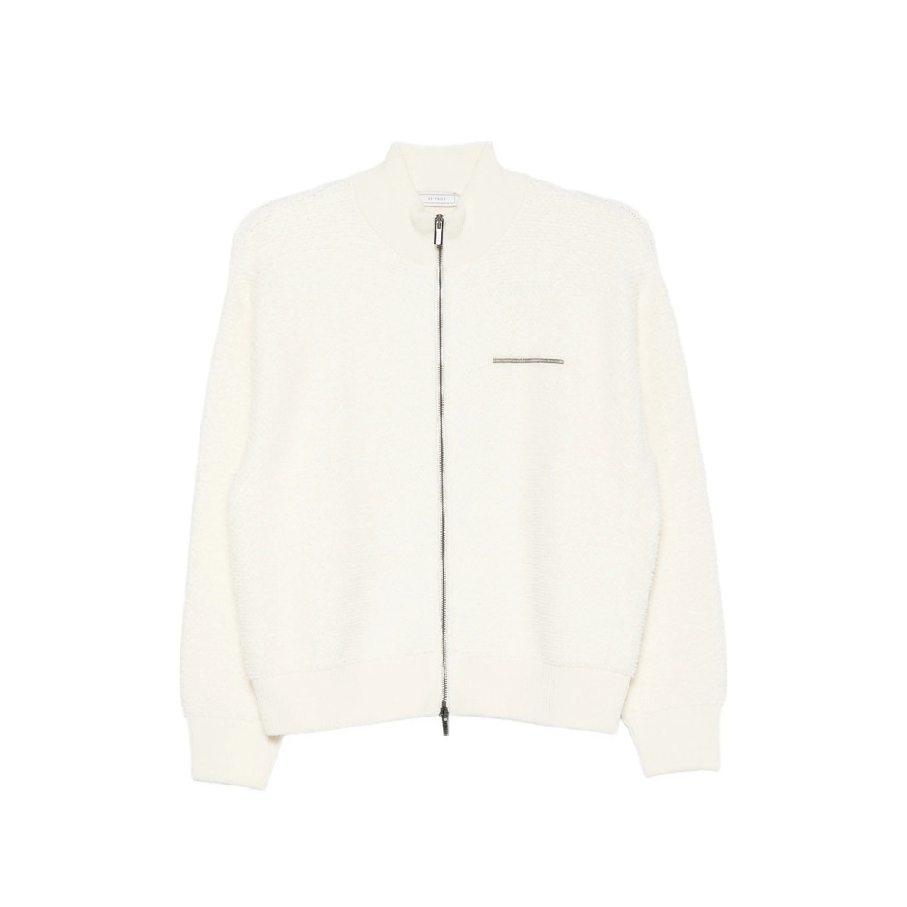 Peserico Zip-up Textured Cardigan