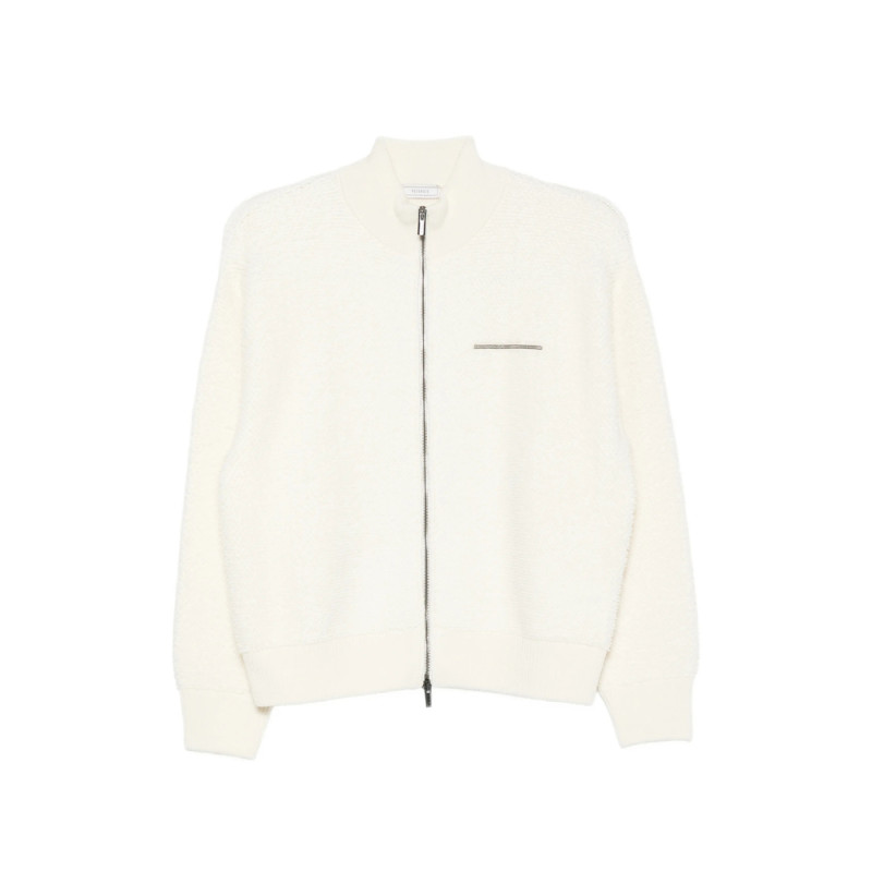 Peserico Zip-up Textured Cardigan