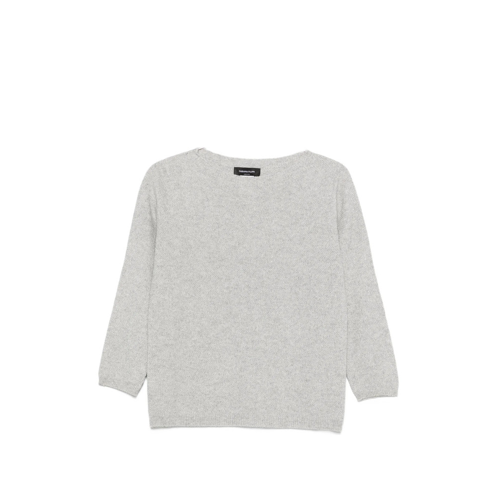 Fabiana Filippi Boat-neck Three-quarter Sleeve Sweater