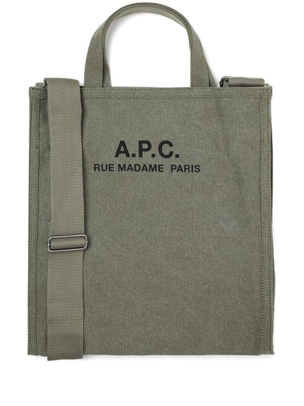 logo-print tote bag
