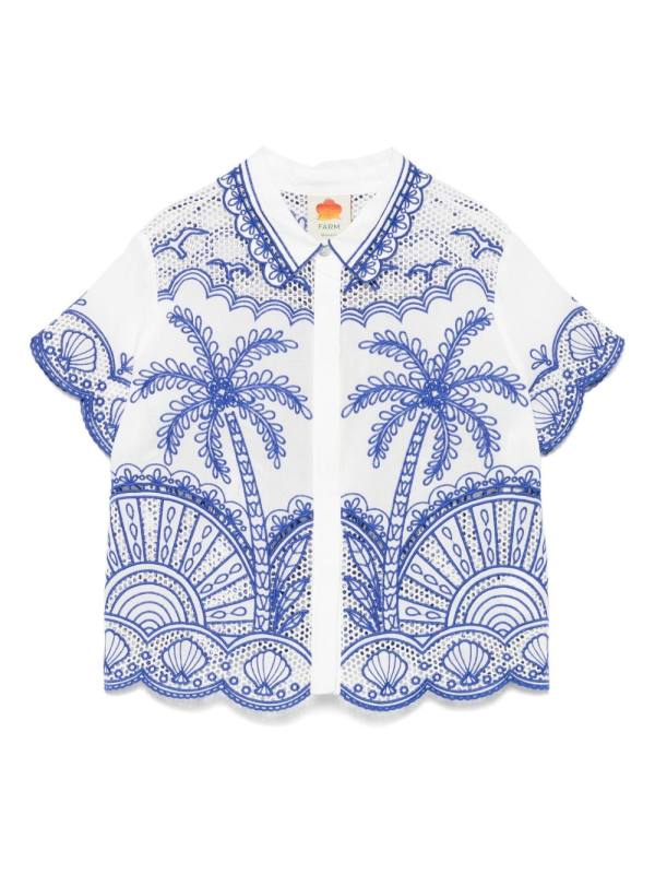 motif-embroidered shirt
