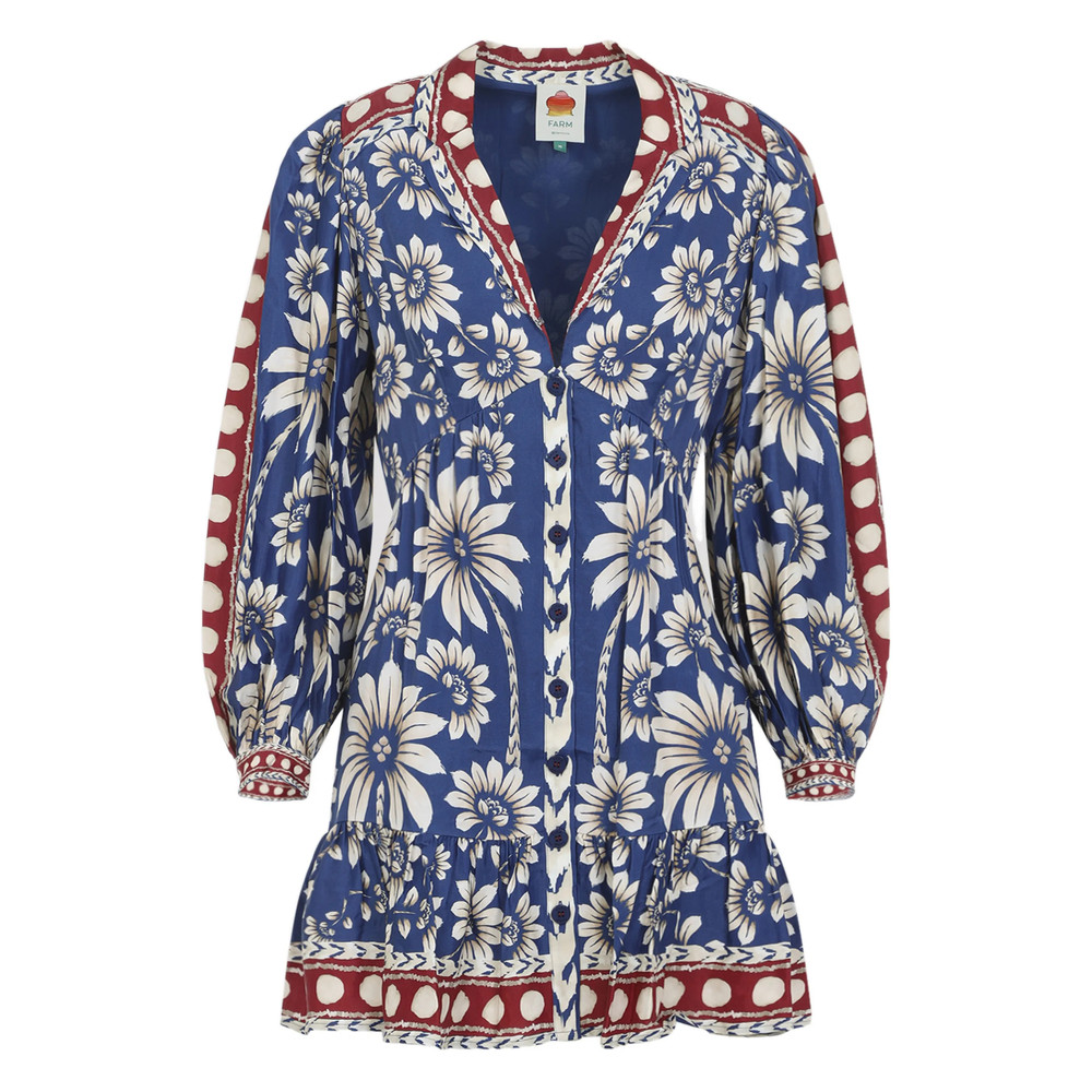 Farm Rio Floral Button Dress