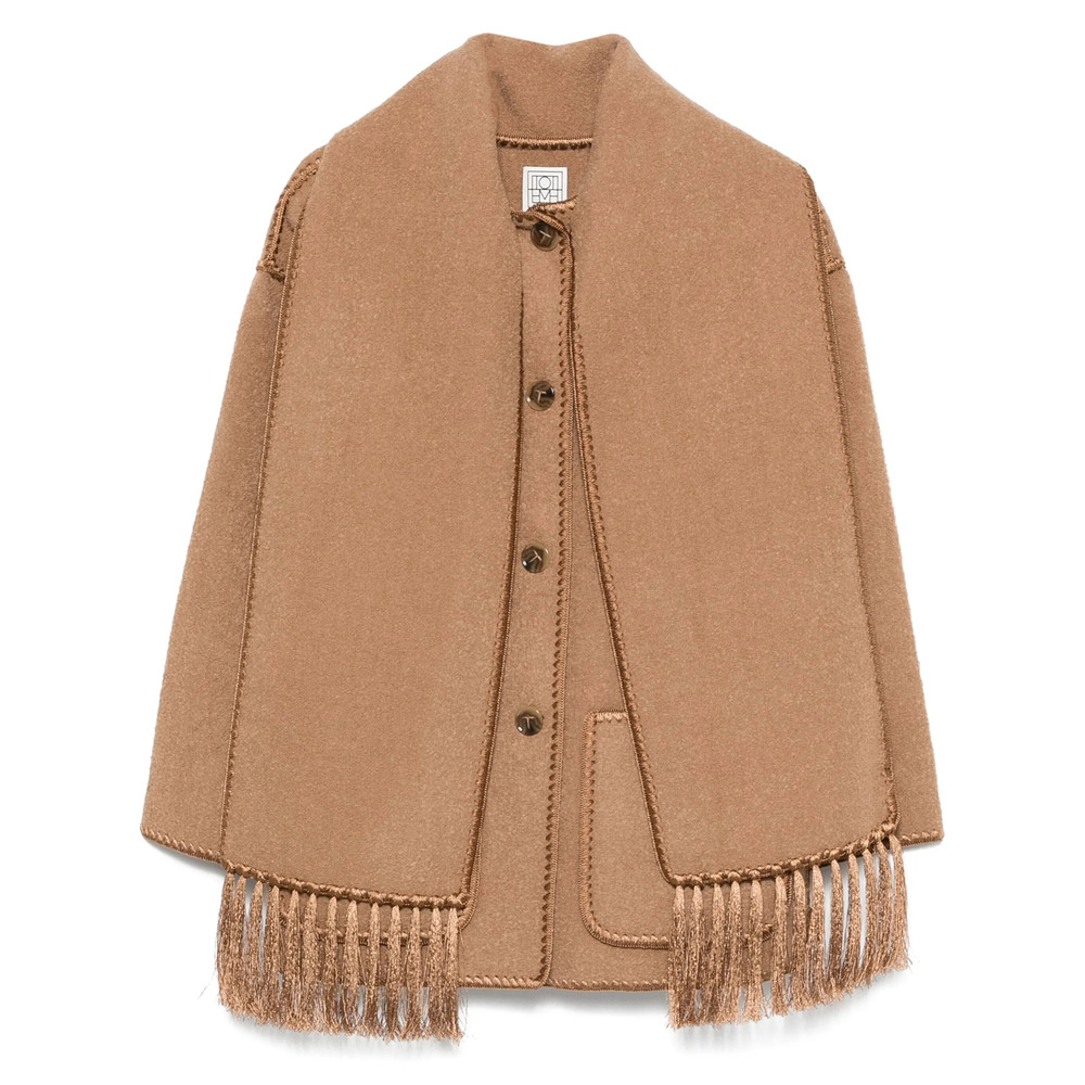 Toteme Whipstitch-trim Scarf Jacket