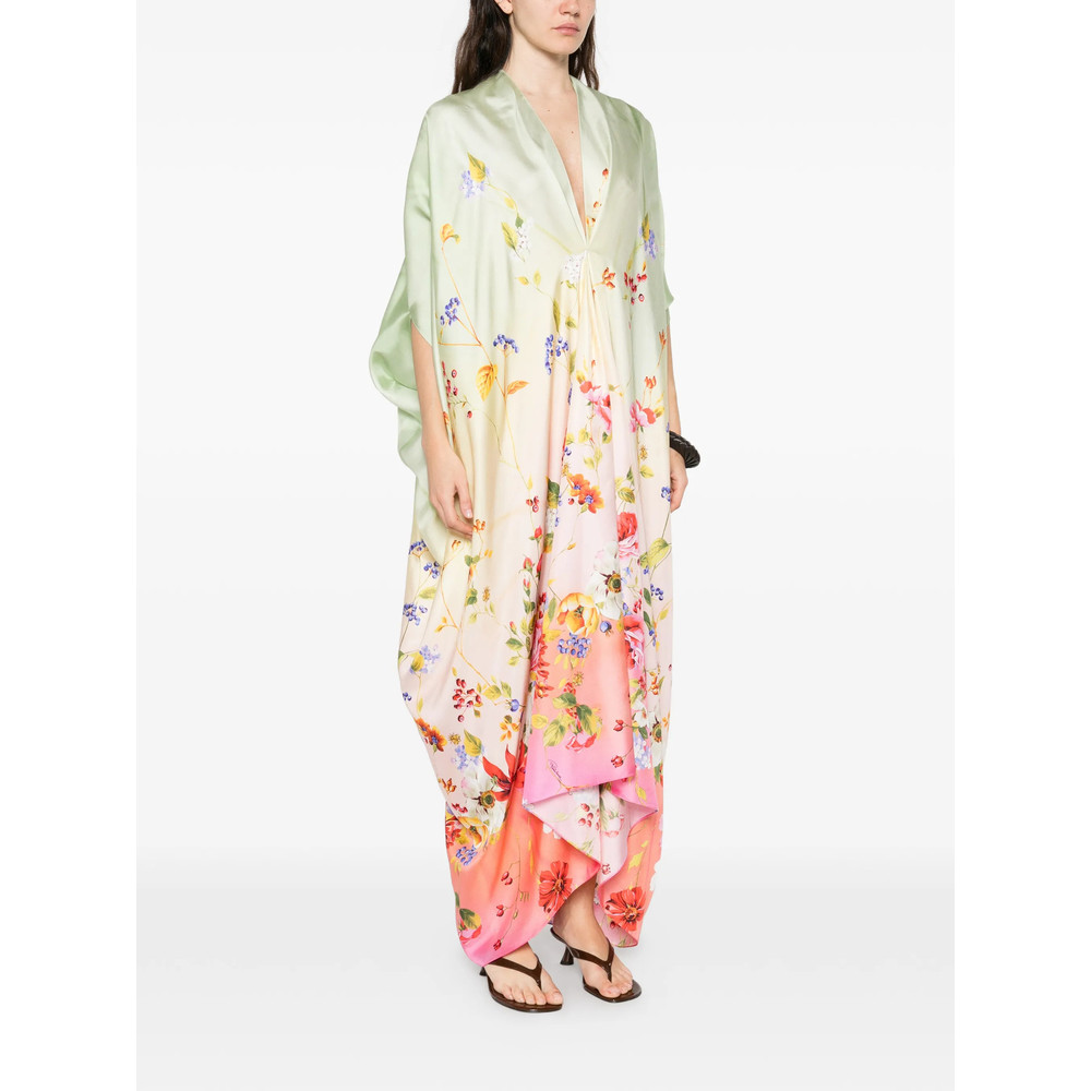 Roberto Cavalli Floral V-neck Kaftan