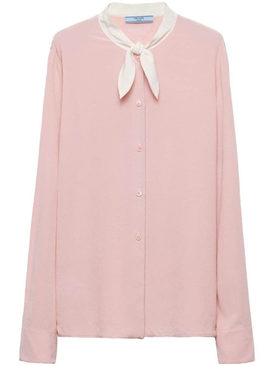 button-down silk shirt