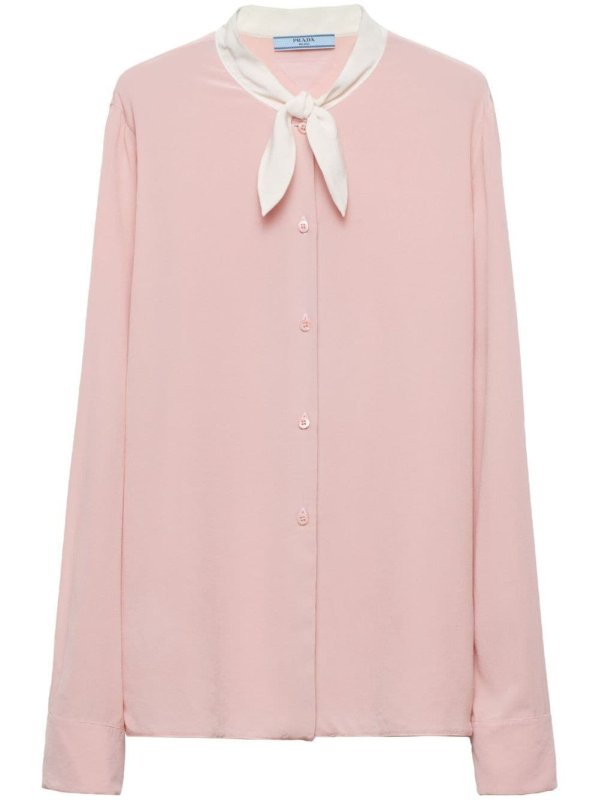 button-down silk shirt