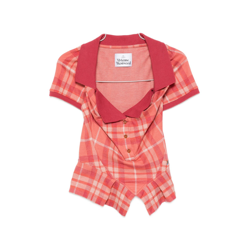 Vivienne Westwood Tartan-print Peplum Polo Top