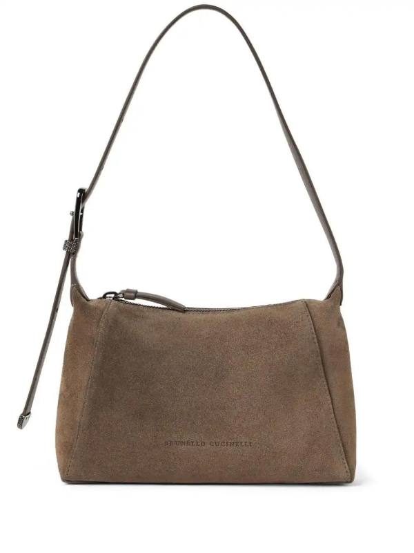Monili-embellished shoulder bag