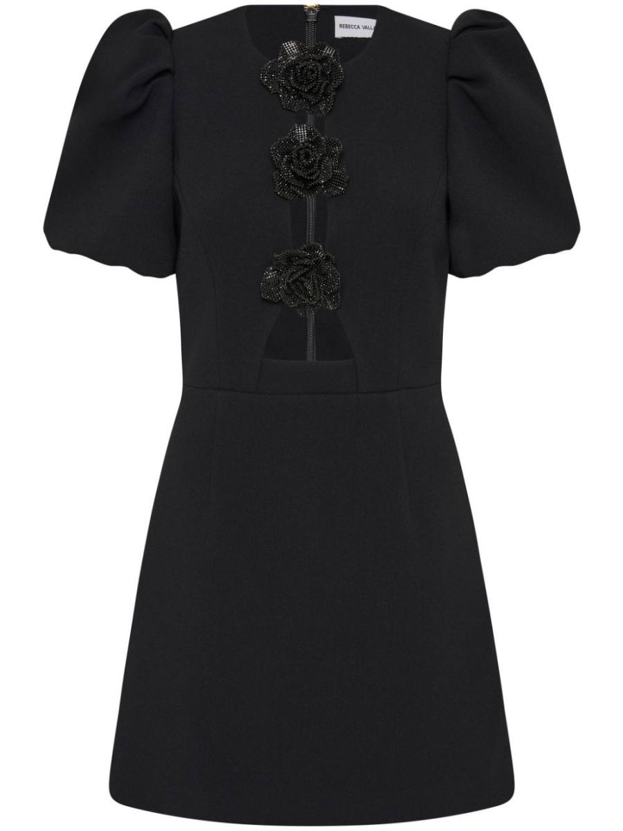 Aubree floral-appliquÃ mini dress