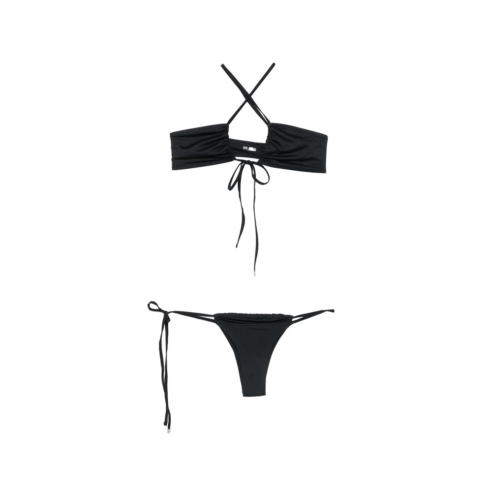 The Attico Halterneck Side-tie Bikini